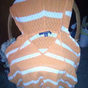 Chadwicks Orange and White Sweater hoodie